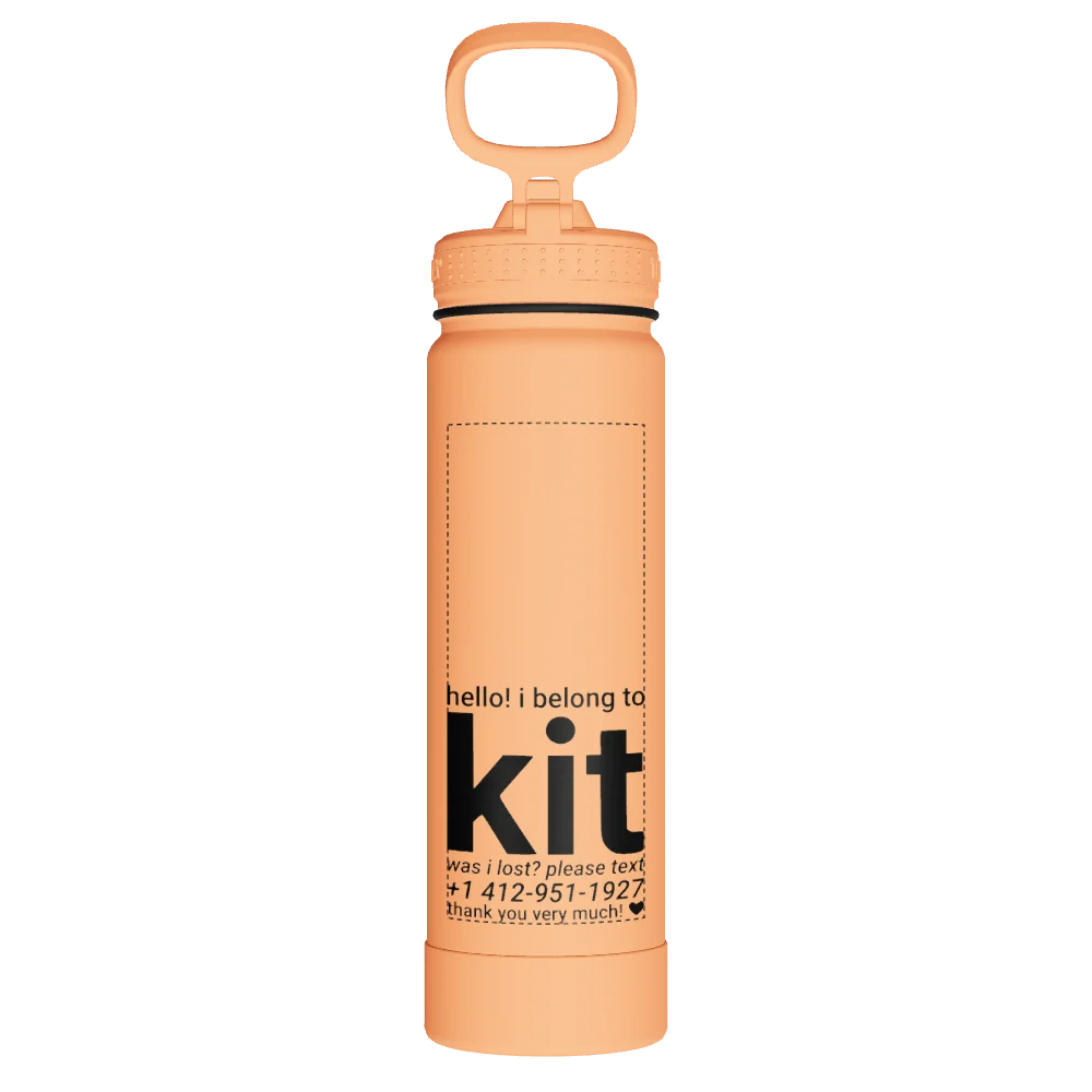 Takeya Actives Water Bottle With Straw Lid - 22oz Tart Orange