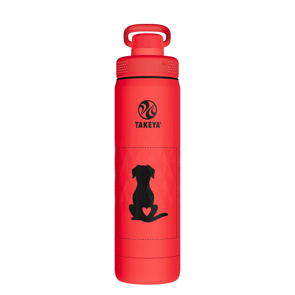 Takeya Sport Water Bottle - 22oz Crimson Spout - Model 51317-TAKEYA-SPORT-WATER-BOTTLE-CUSTOMIZED-252-22OZ-CRIMSON-SPOUT