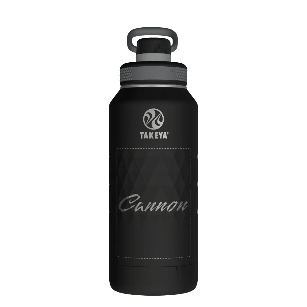Takeya Sport Water Bottle - 32oz Obsidian Spout - Model 51331-TAKEYA-SPORT-WATER-BOTTLE-CUSTOMIZED-293-32OZ-OBSIDIAN-SPOUT