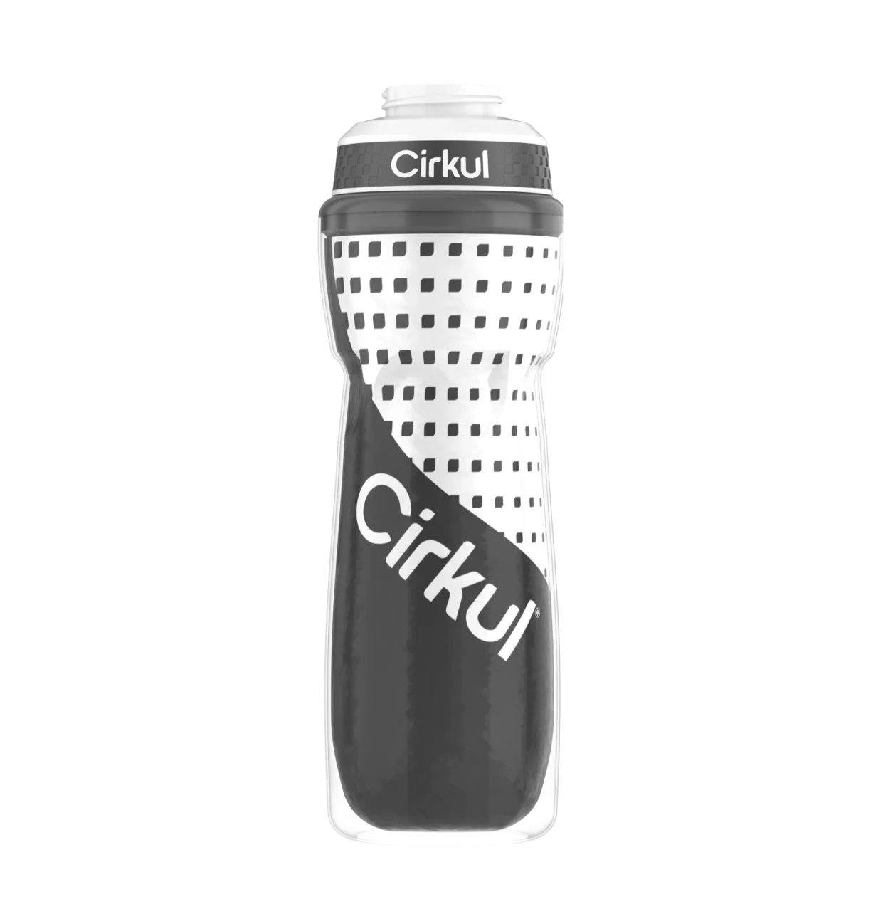 Cirkul Limited Edition: 22oz. Gray Insulated Squeeze Plastic Bottle & Sport Lid