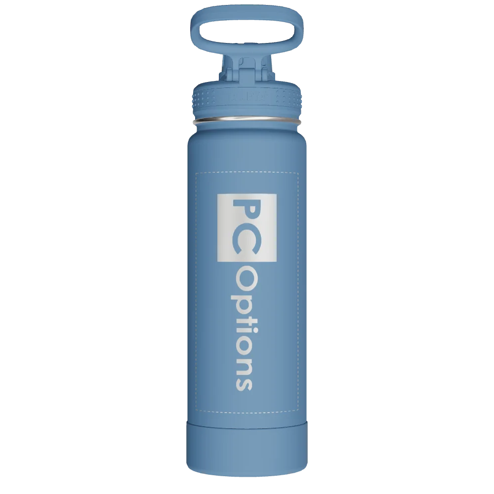 Takeya Actives Water Bottle With Spout Lid - 24oz Bluestone - Model 51216-TAKEYA-ACTIVES-WATER-BOTTLE-WITH-SPOUT-LID-CUSTOMIZED-124-24OZ-BLUESTONE