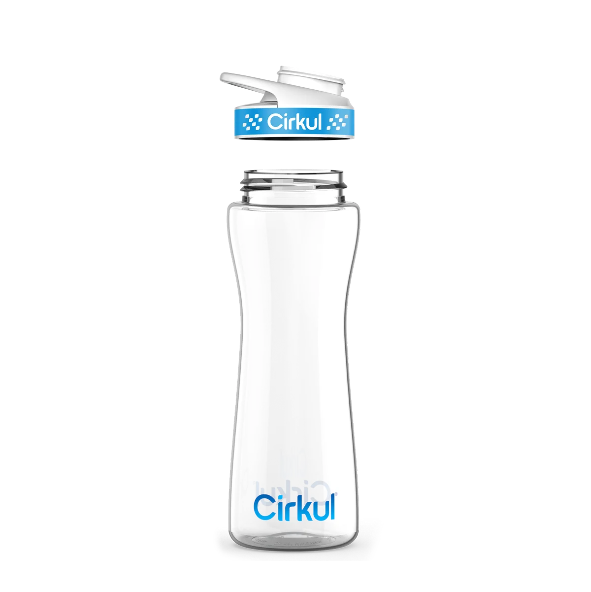 Cirkul 22oz. Plastic Bottle with Blue Comfort Grip Lid