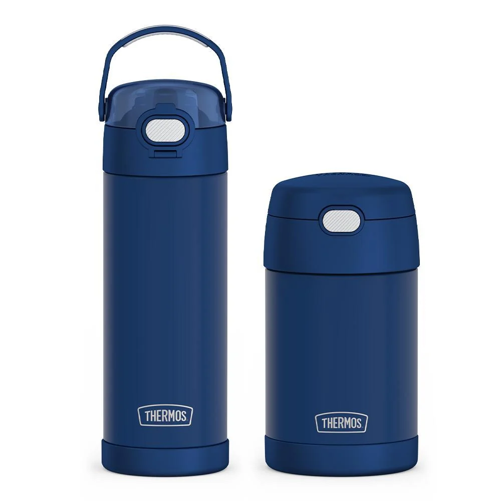 THERMOS 16oz FUNtainer® Water Bottle & Food Jar Bundle - Navy