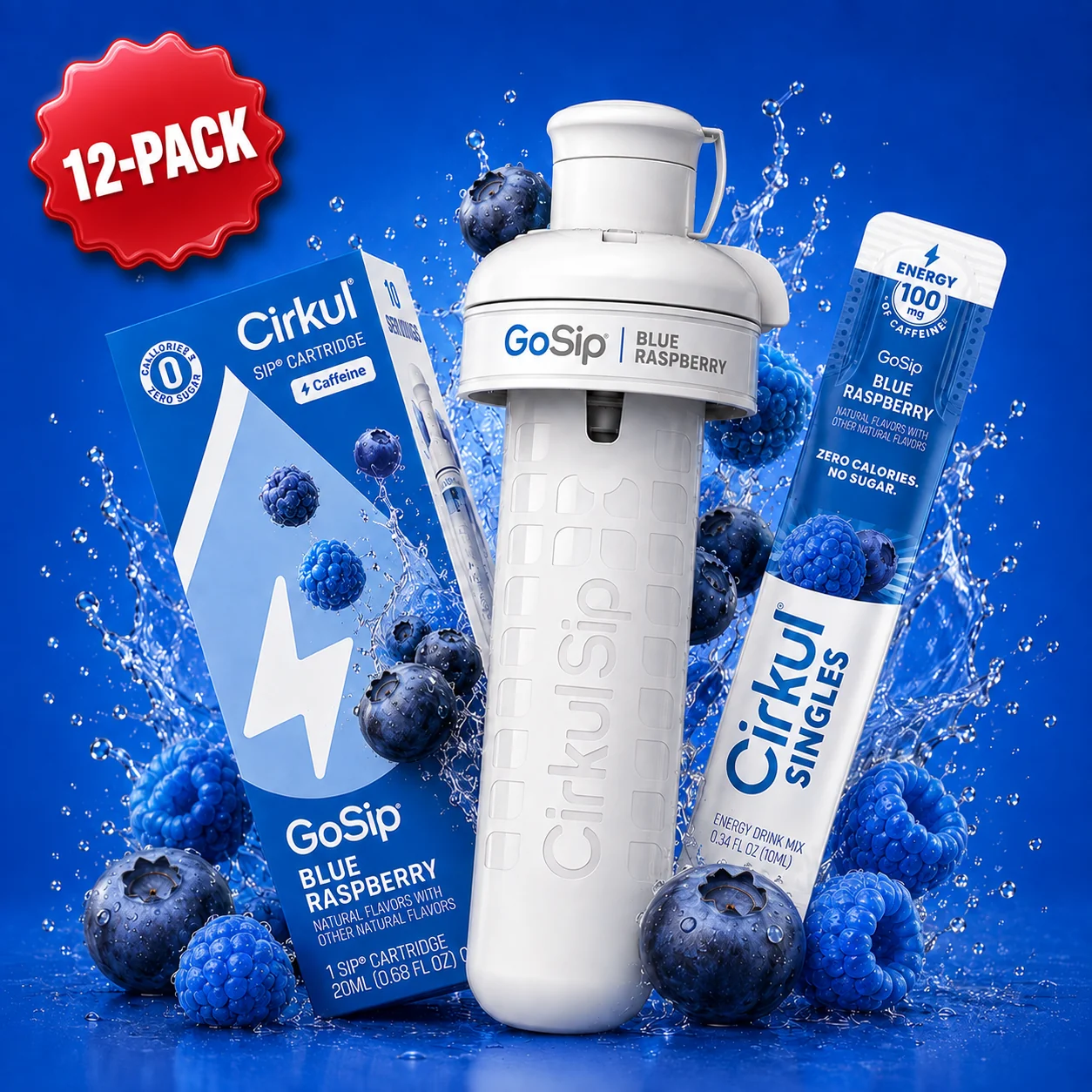 Cirkul 12 Pack GoSip Blue Raspberry