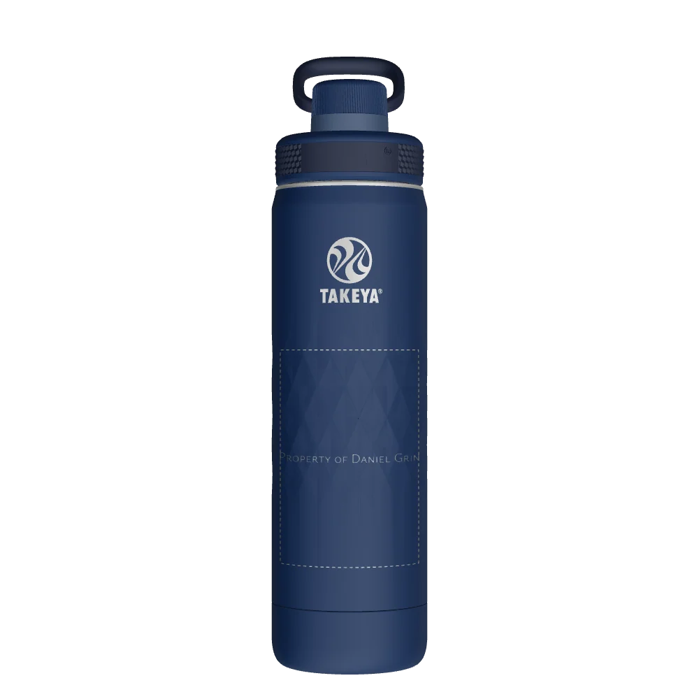 Takeya Sport Water Bottle - 22oz Indigo Spout - Model 51316-TAKEYA-SPORT-WATER-BOTTLE-CUSTOMIZED-196-22OZ-INDIGO-SPOUT