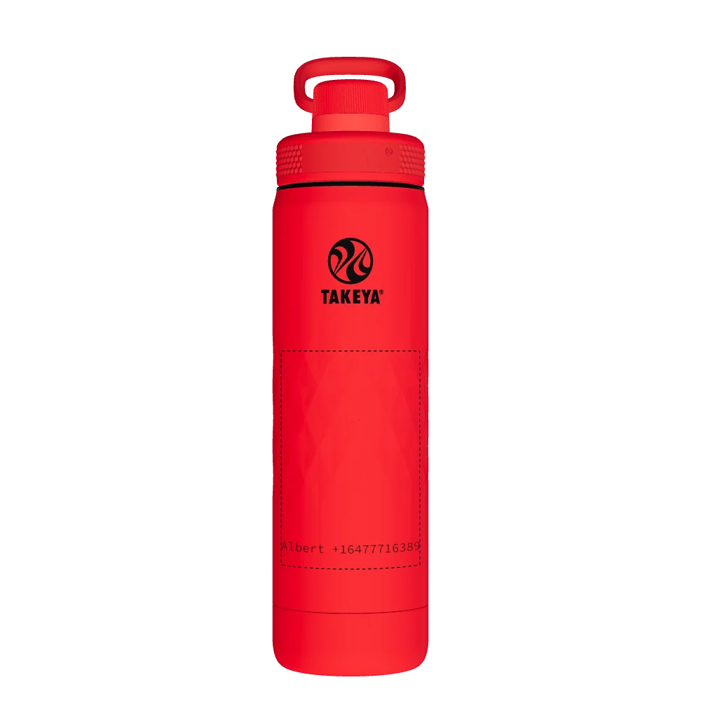Takeya Sport Water Bottle - 22oz Crimson Spout