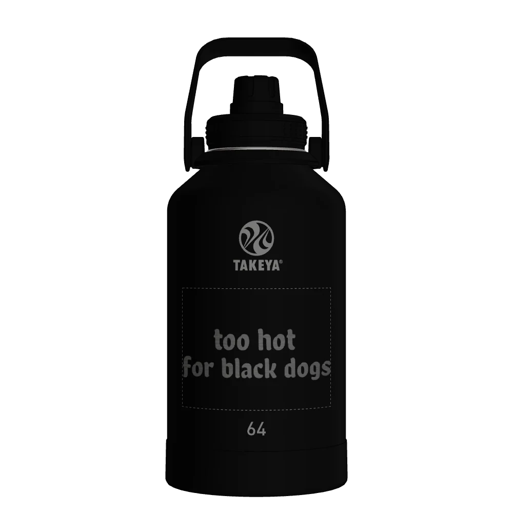 Takeya Actives Water Bottle With Spout Lid - 64oz Onyx - Model 51116-TAKEYA-ACTIVES-WATER-BOTTLE-WITH-SPOUT-LID-CUSTOMIZED-23-64OZ-ONYX