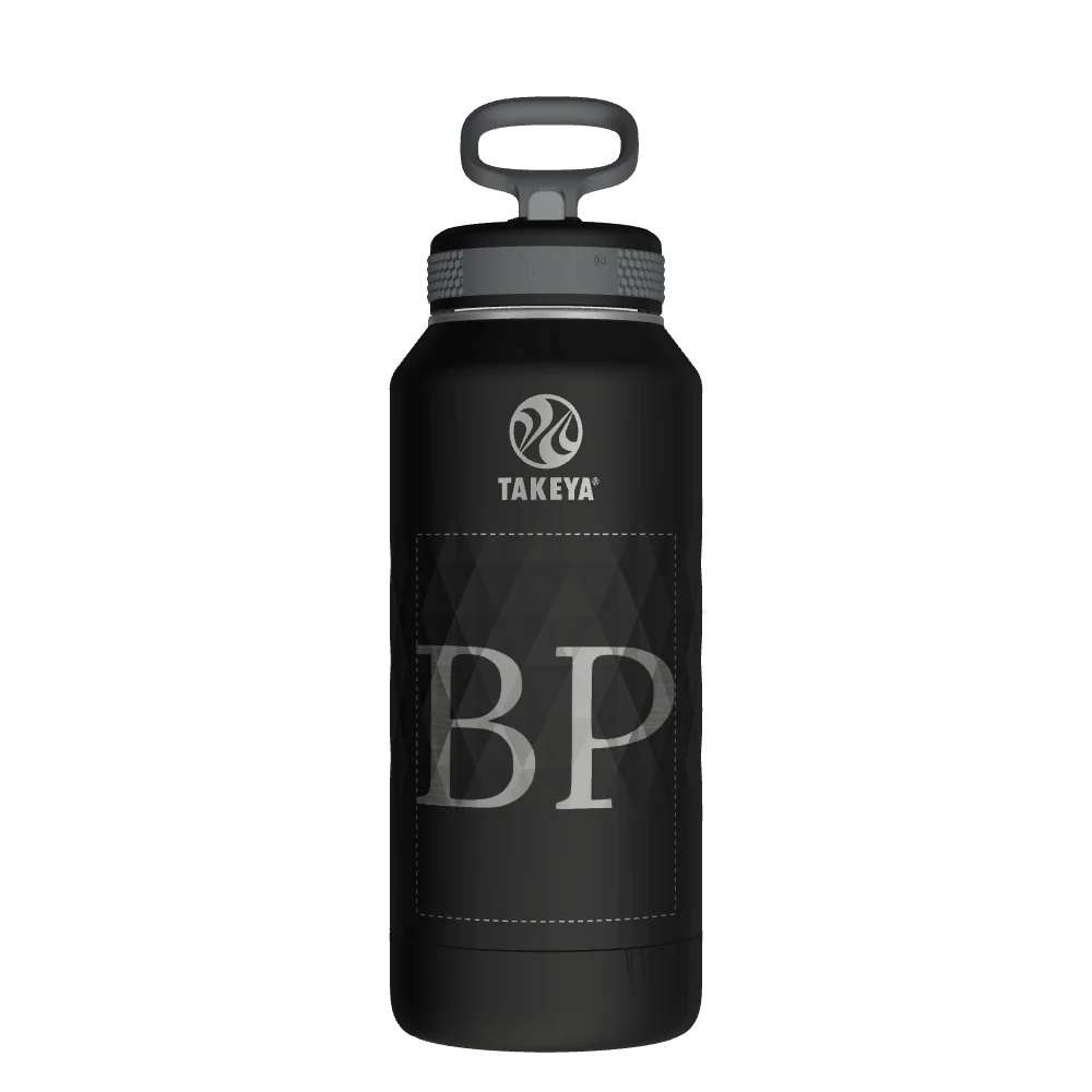 Takeya Sport Water Bottle - 32oz Obsidian Straw - Model 51339-TAKEYA-SPORT-WATER-BOTTLE-CUSTOMIZED-84-32OZ-OBSIDIAN-STRAW