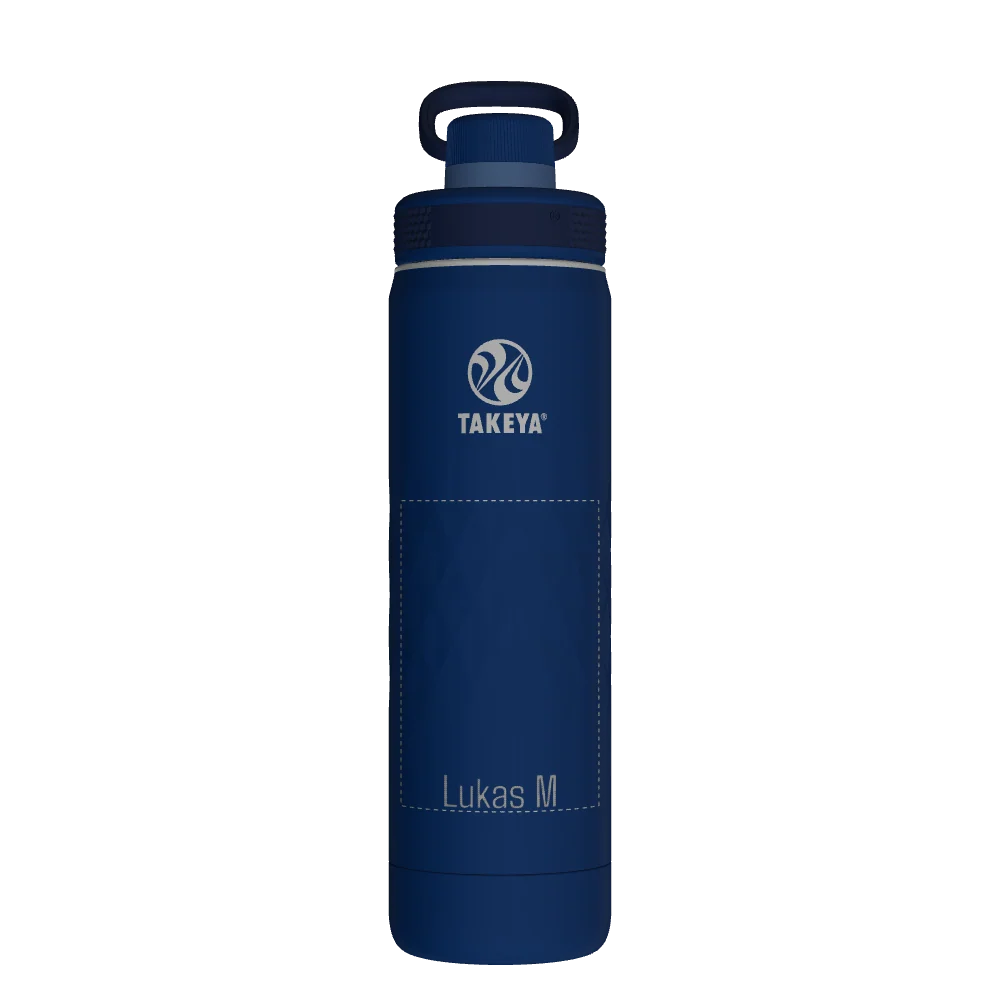 Takeya Sport Water Bottle - 22oz Indigo Spout - Model 51316-TAKEYA-SPORT-WATER-BOTTLE-CUSTOMIZED-362-22OZ-INDIGO-SPOUT
