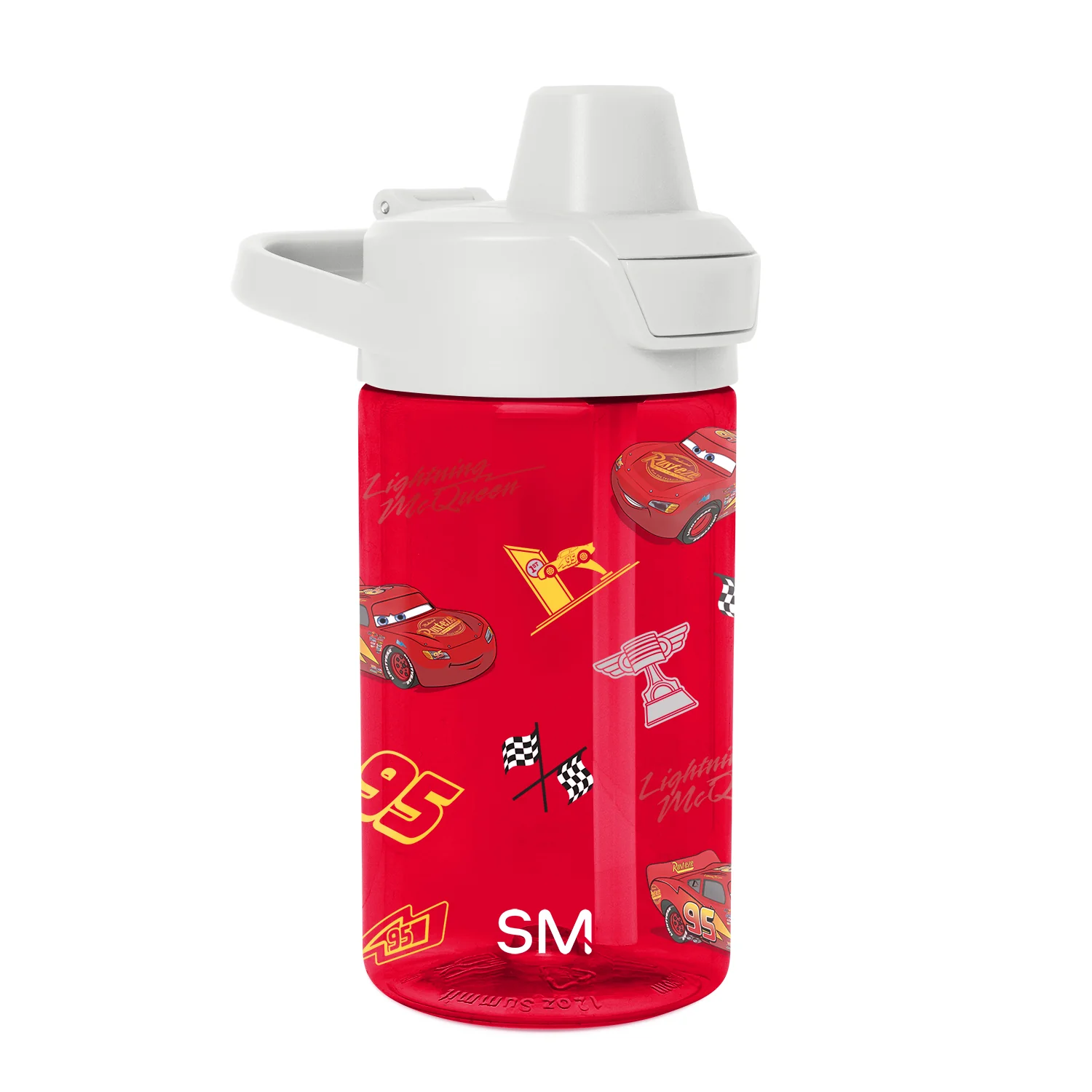 Simple Modern Summit Kids Plastic Water Bottle with Simple Flip Straw Lid - 12oz Cars Lightning Speed