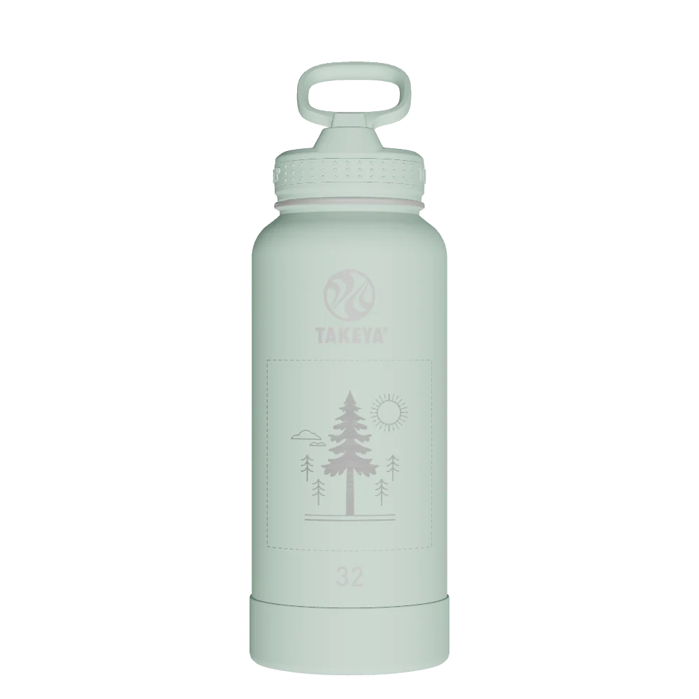 Takeya Actives Water Bottle With Straw Lid - 32oz Fresh Mint - Model 51245-TAKEYA-ACTIVES-WATER-BOTTLE-WITH-STRAW-LID-CUSTOMIZED-169-32OZ-FRESH-MINT