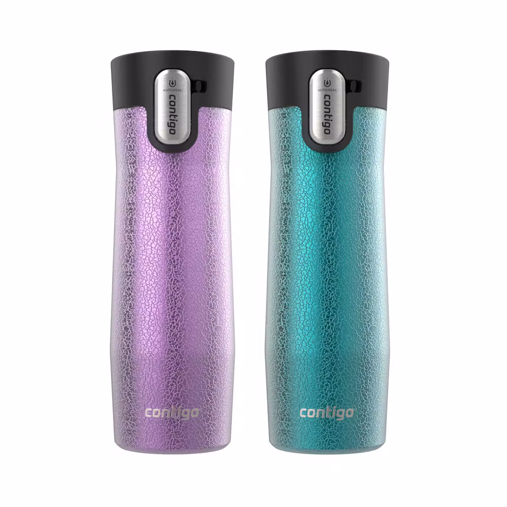 Contigo AUTOSEAL® West Loop Vacuum-Insulated Stainless Steel Travel Mug with Easy-Clean Lid, 20 oz, 2-Pack