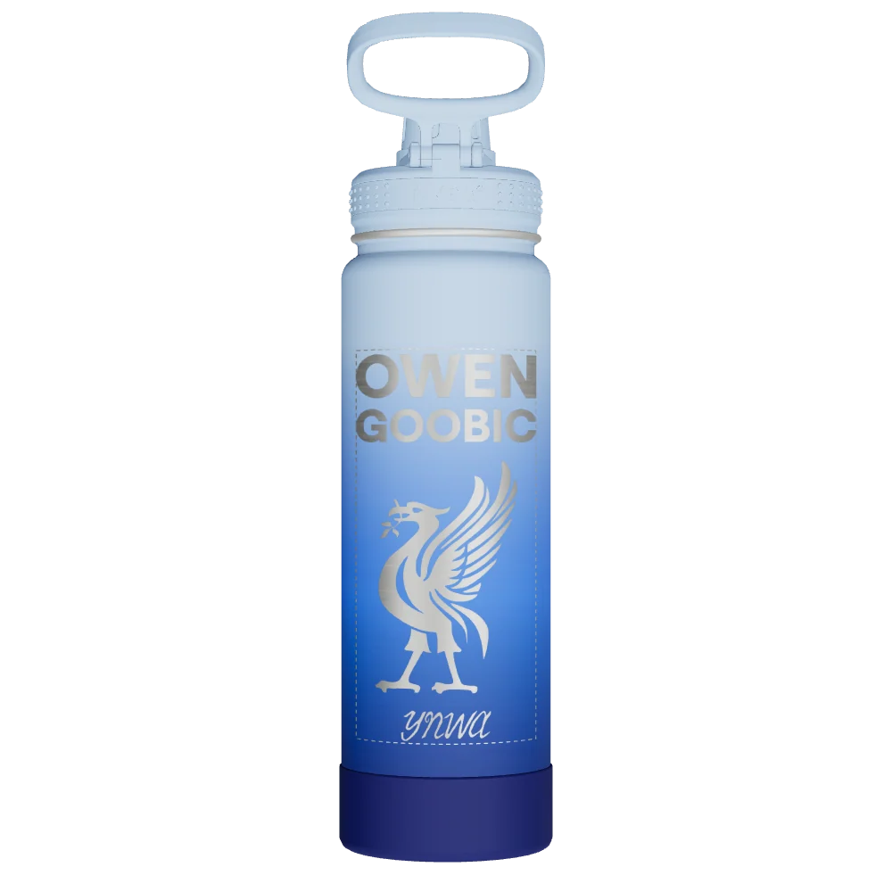 Takeya Actives Water Bottle With Spout Lid - 24oz Pacific Blue - Model 51396-TAKEYA-ACTIVES-WATER-BOTTLE-WITH-SPOUT-LID-CUSTOMIZED-34-24OZ-PACIFIC-BLUE