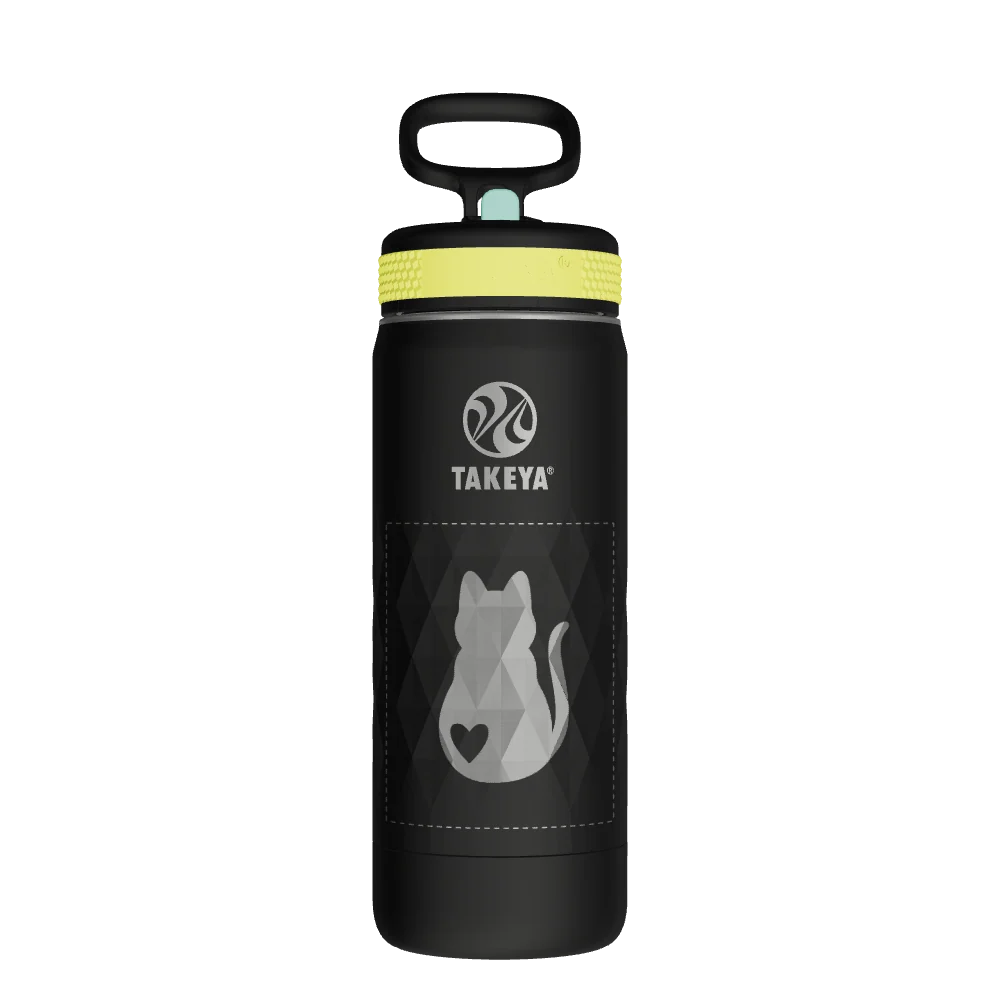 Takeya Kids Sport Water Bottle With Straw Lid - 18oz Night Glow