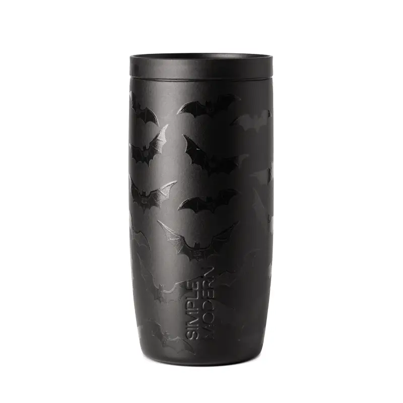 Simple Modern Voyager Tumbler - Signature - 16oz Bat Skeletons