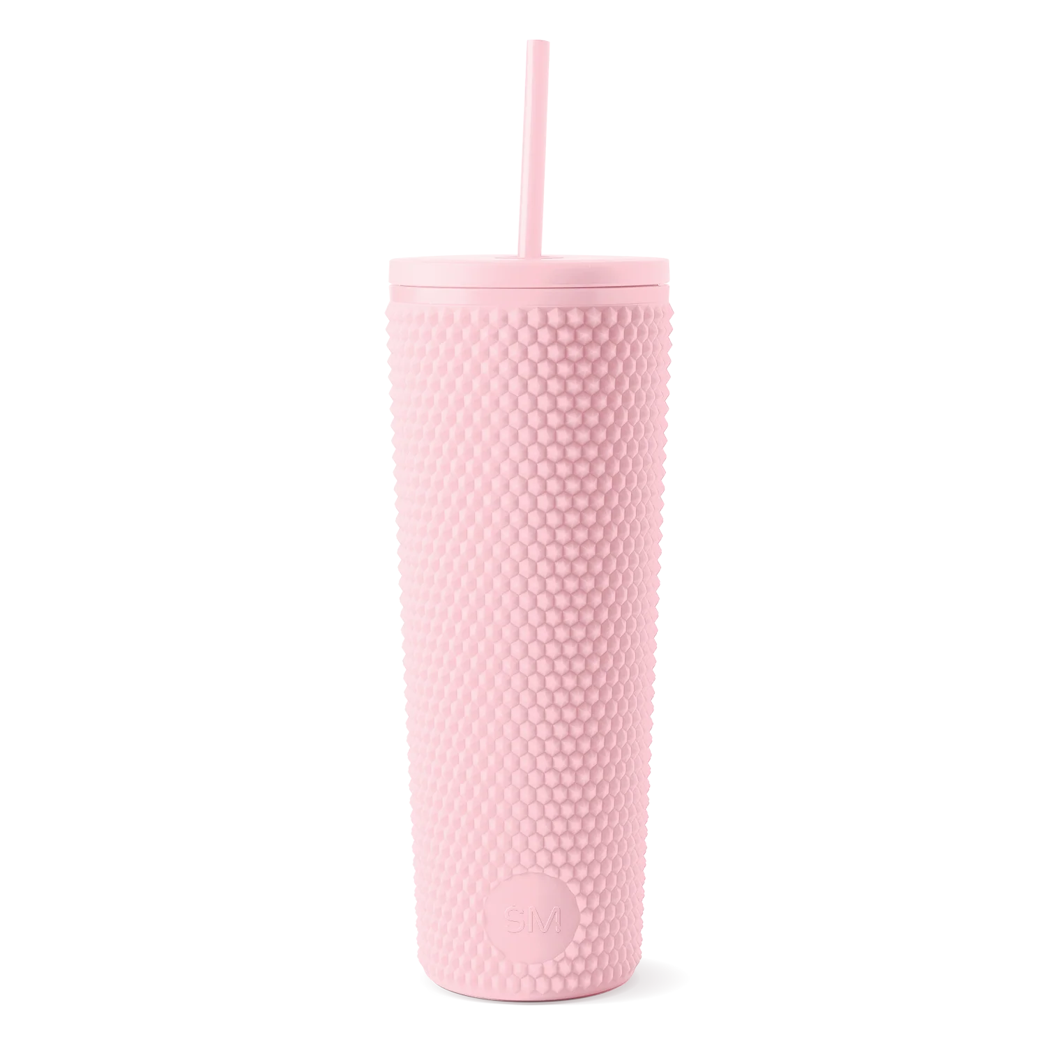 Simple Modern Textured Plastic Classic Tumbler with Straw Lid - 24oz Blush