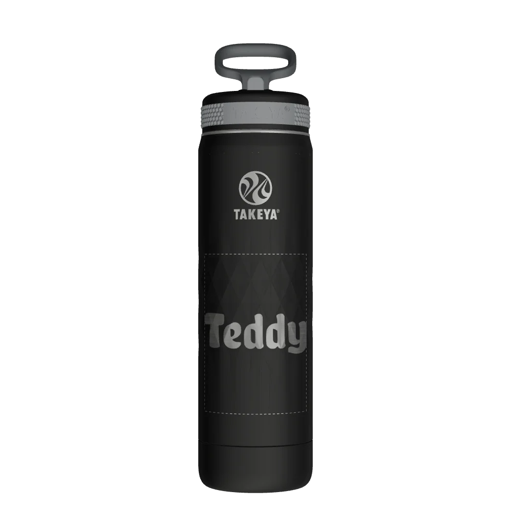 Takeya Sport Water Bottle - 22oz Obsidian Straw - Model 51323-TAKEYA-SPORT-WATER-BOTTLE-CUSTOMIZED-269-22OZ-OBSIDIAN-STRAW
