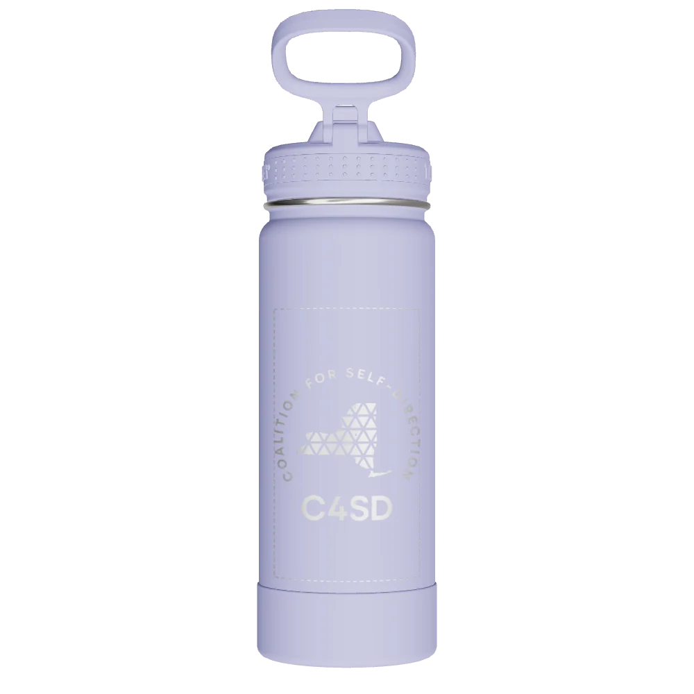 Takeya Actives Water Bottle With Straw Lid - 18oz Lavender Field