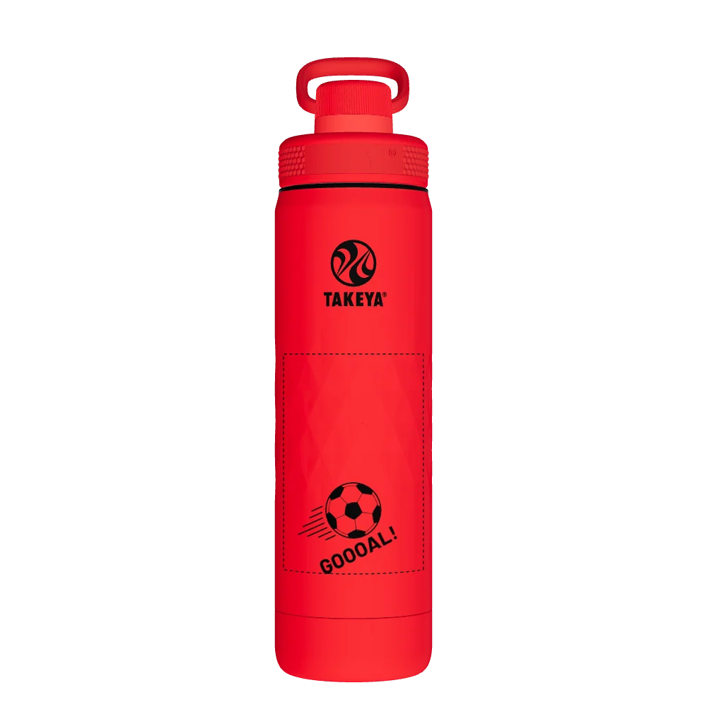 Takeya Sport Water Bottle - 22oz Crimson Spout - Model 51317-TAKEYA-SPORT-WATER-BOTTLE-CUSTOMIZED-360-22OZ-CRIMSON-SPOUT