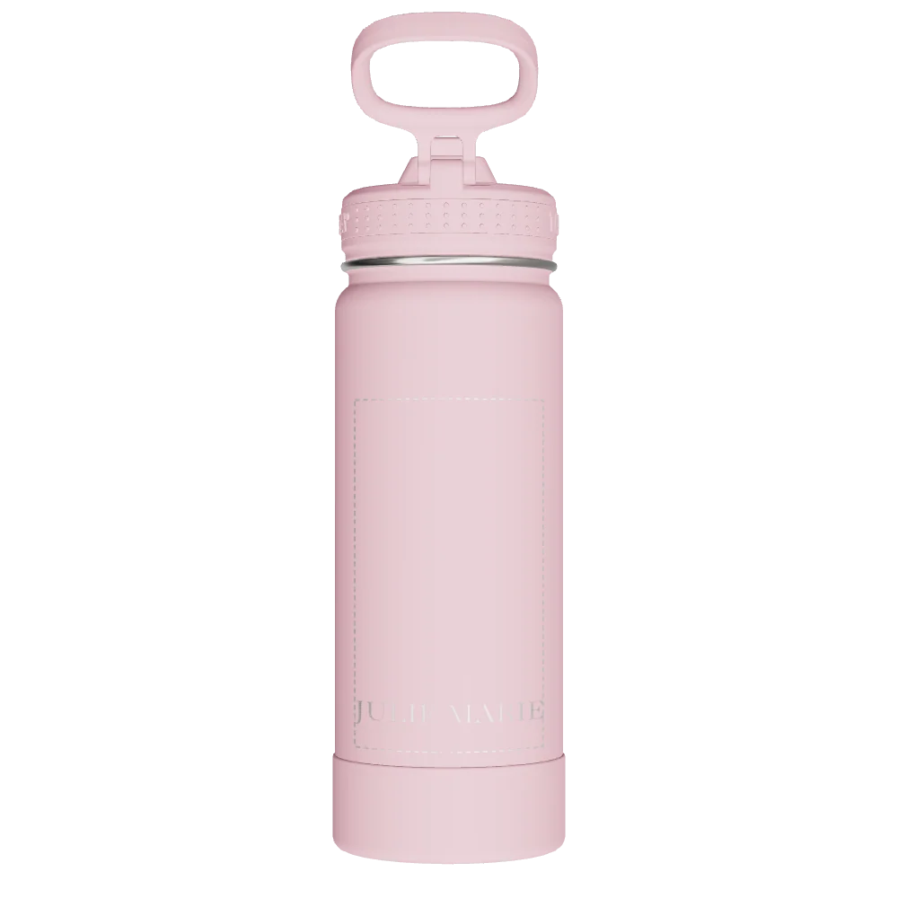 Takeya Actives Water Bottle With Straw Lid - 18oz Blush - Model 51201-TAKEYA-ACTIVES-WATER-BOTTLE-WITH-STRAW-LID-CUSTOMIZED-58-18OZ-BLUSH