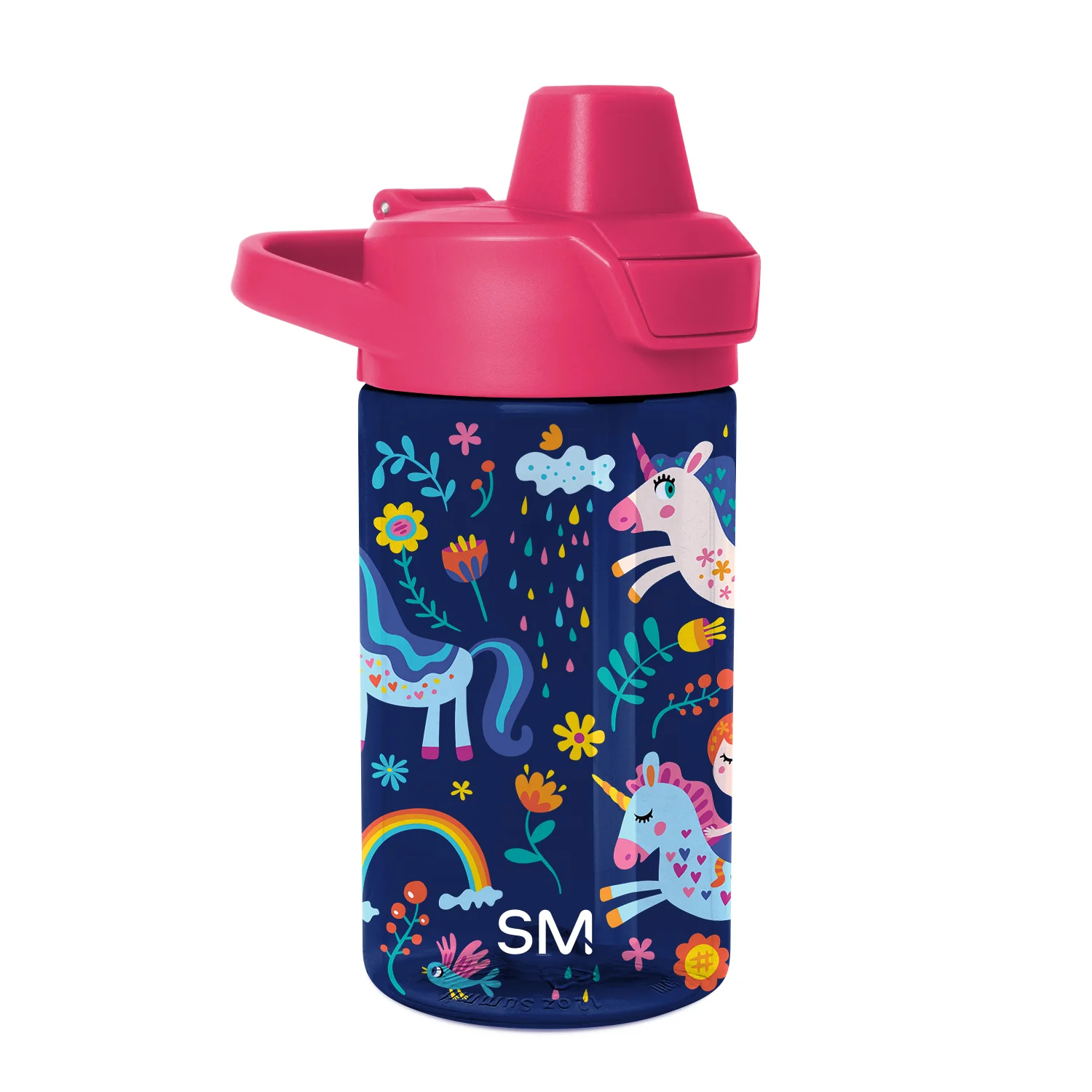 Simple Modern Summit Kids Plastic Water Bottle with Simple Flip Straw Lid - 12oz Unicorn Rainbows