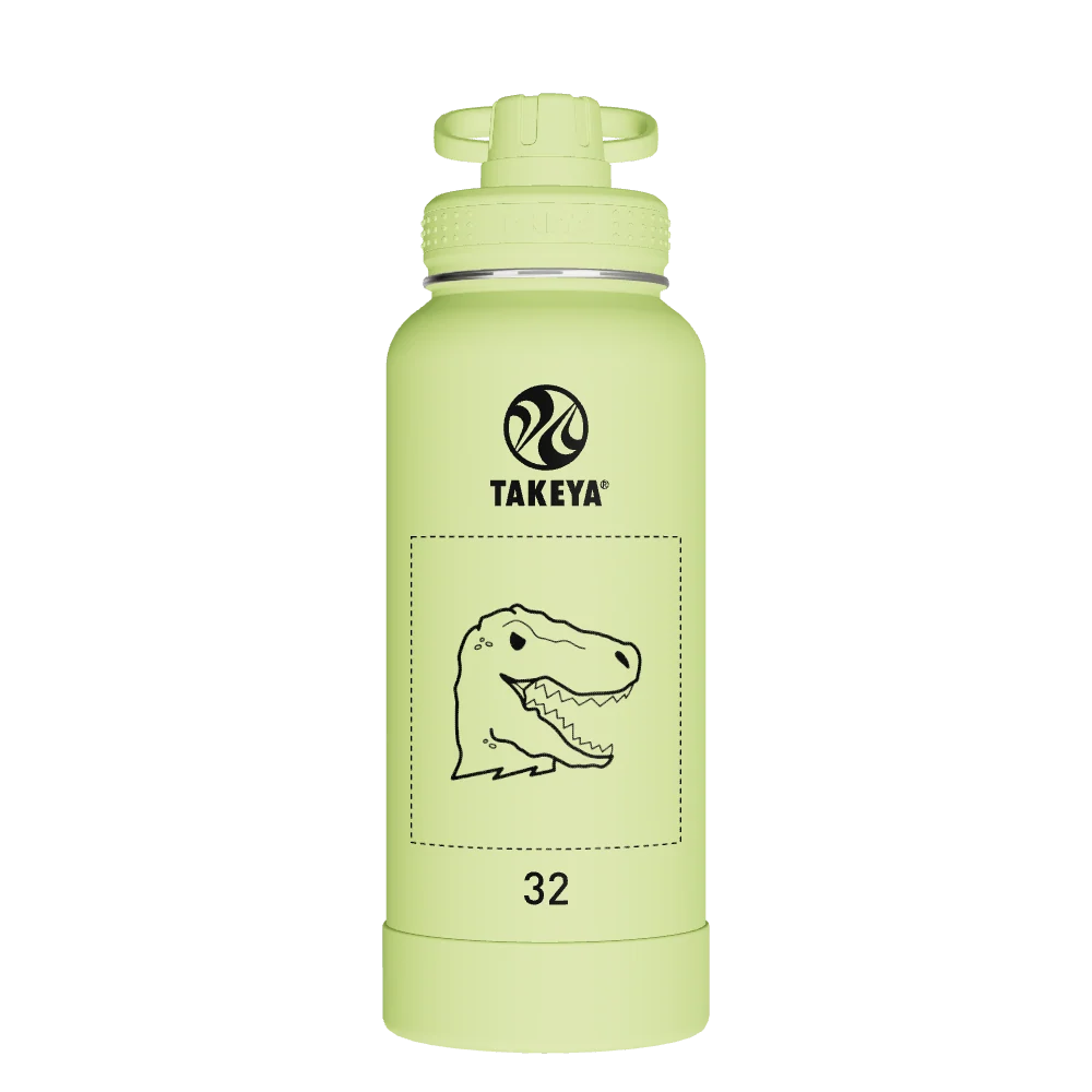 Takeya Actives Water Bottle With Spout Lid - 32oz Citron Green - Model 51034-TAKEYA-ACTIVES-WATER-BOTTLE-WITH-SPOUT-LID-CUSTOMIZED-446-32OZ-CITRON-GREEN