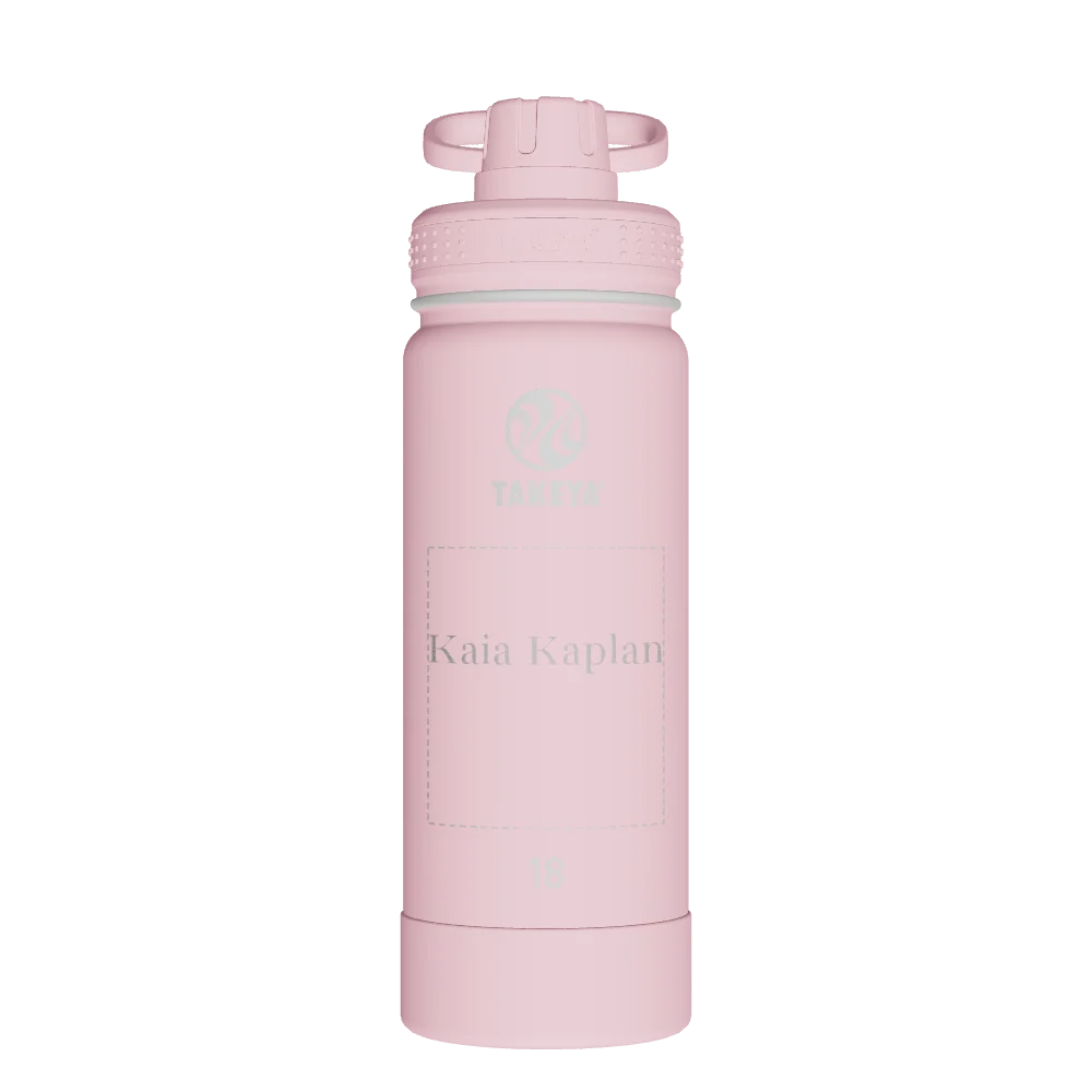 Takeya Actives Water Bottle With Spout Lid - 18oz Blush - Model 51079-TAKEYA-ACTIVES-WATER-BOTTLE-WITH-SPOUT-LID-CUSTOMIZED-325-18OZ-BLUSH