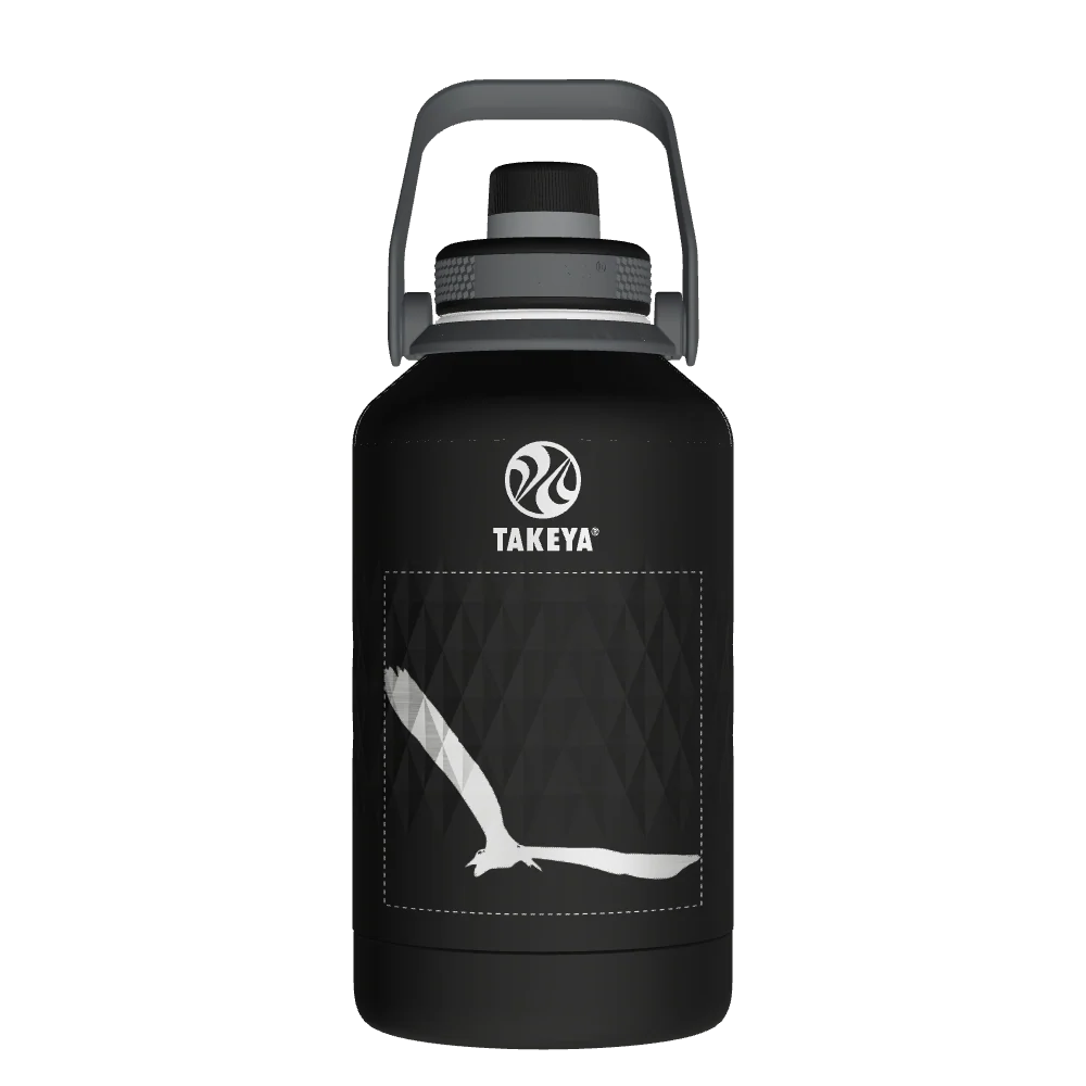 Takeya Sport Water Bottle - 64oz Obsidian Spout - Model 51363-TAKEYA-SPORT-WATER-BOTTLE-CUSTOMIZED-356-64OZ-OBSIDIAN-SPOUT