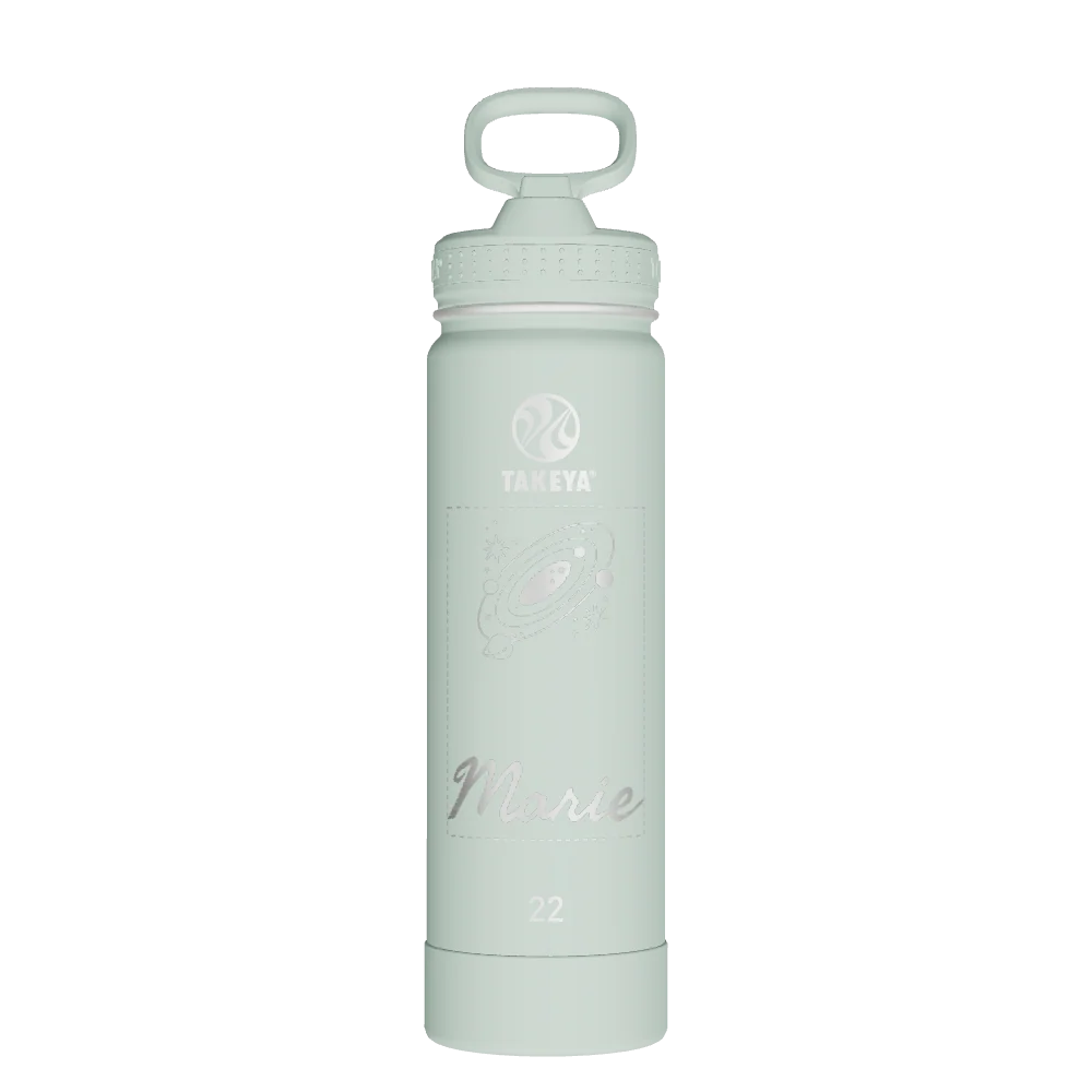 Takeya Actives Water Bottle With Straw Lid - 22oz Fresh Mint
