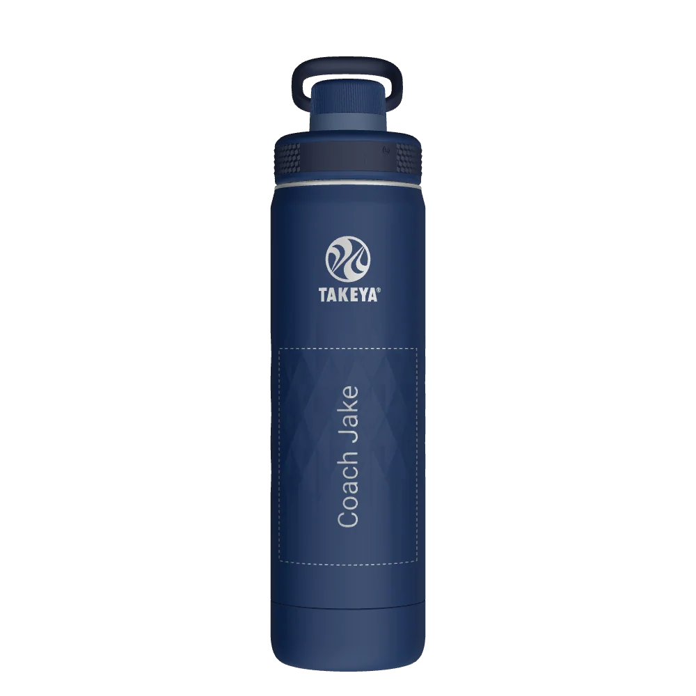 Takeya Sport Water Bottle - 22oz Indigo Spout - Model 51316-TAKEYA-SPORT-WATER-BOTTLE-CUSTOMIZED-202-22OZ-INDIGO-SPOUT