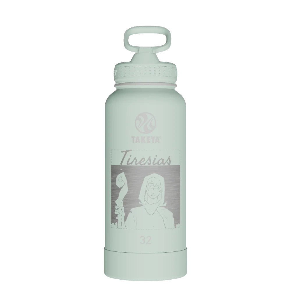 Takeya Actives Water Bottle With Straw Lid - 32oz Fresh Mint - Model 51245-TAKEYA-ACTIVES-WATER-BOTTLE-WITH-STRAW-LID-CUSTOMIZED-116-32OZ-FRESH-MINT