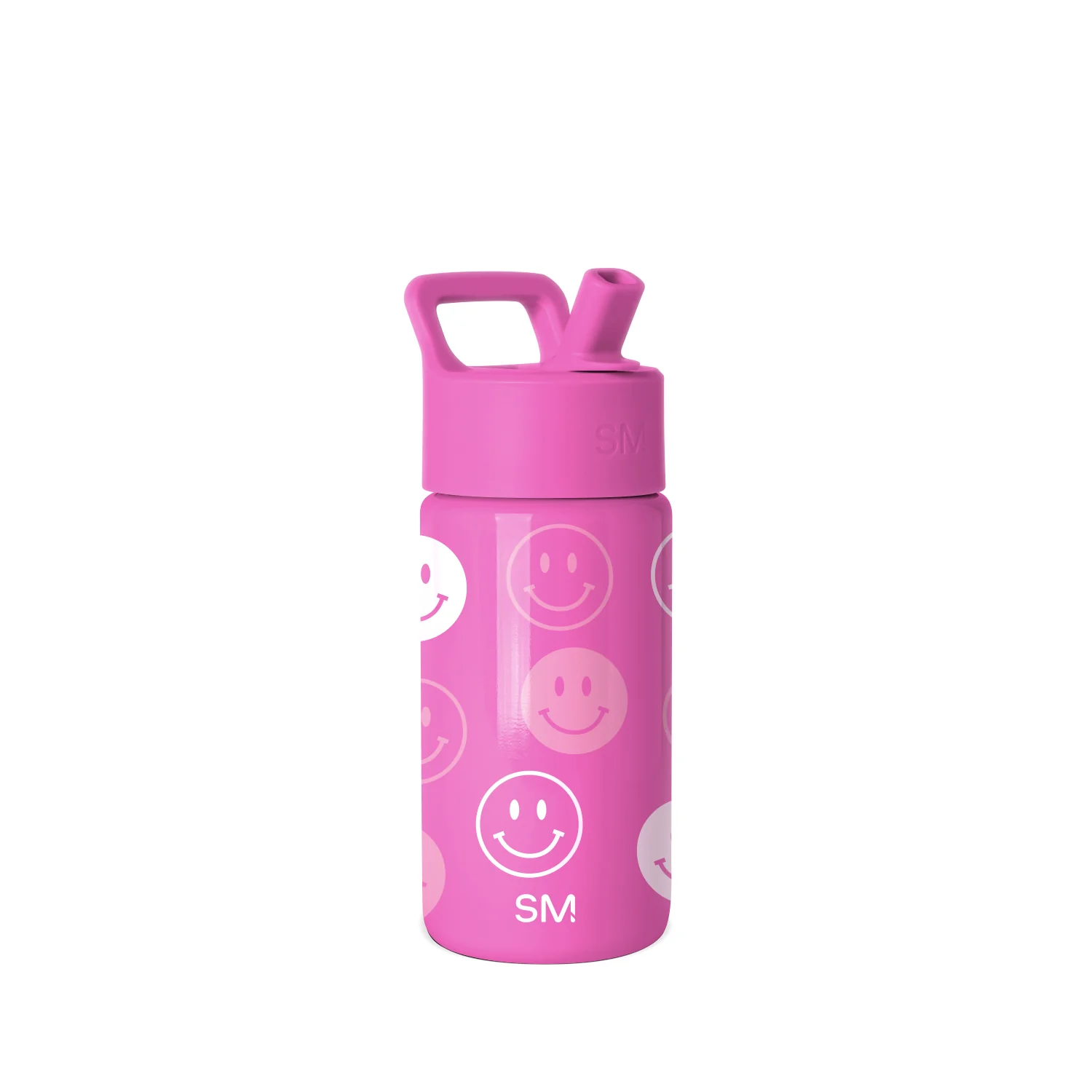 Simple Modern Summit Kids Water Bottle with Straw Lid - 14oz Pink Happy Faces