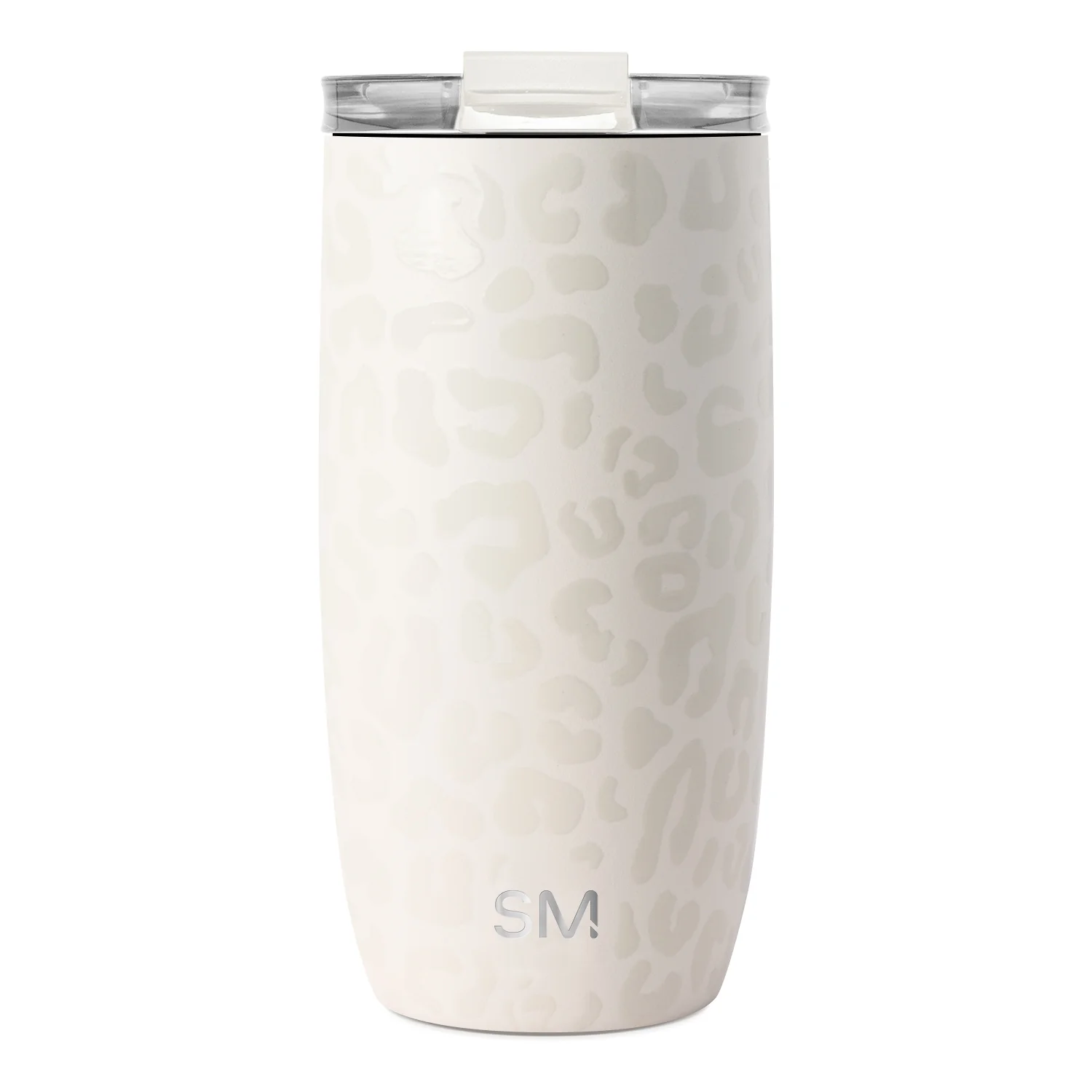 Simple Modern Voyager Tumbler with Clear Flip Lid & Straw - 16oz Cream Leopard