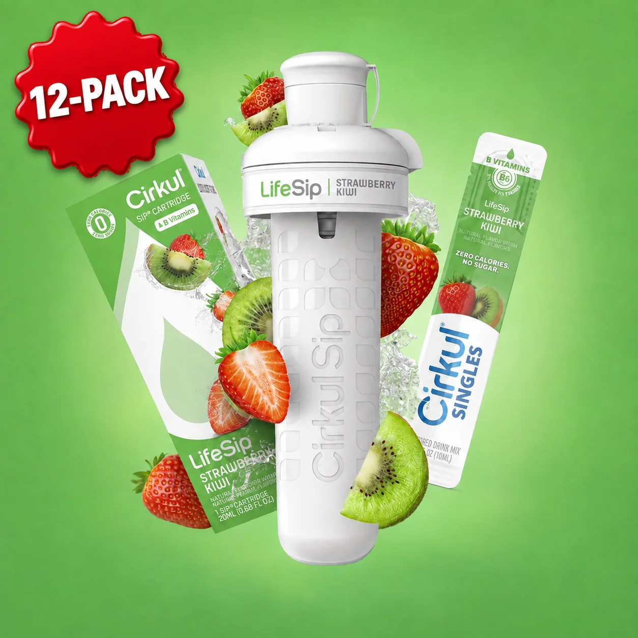 Cirkul 12-Pack LifeSip® Strawberry Kiwi + FREE 12-Pack