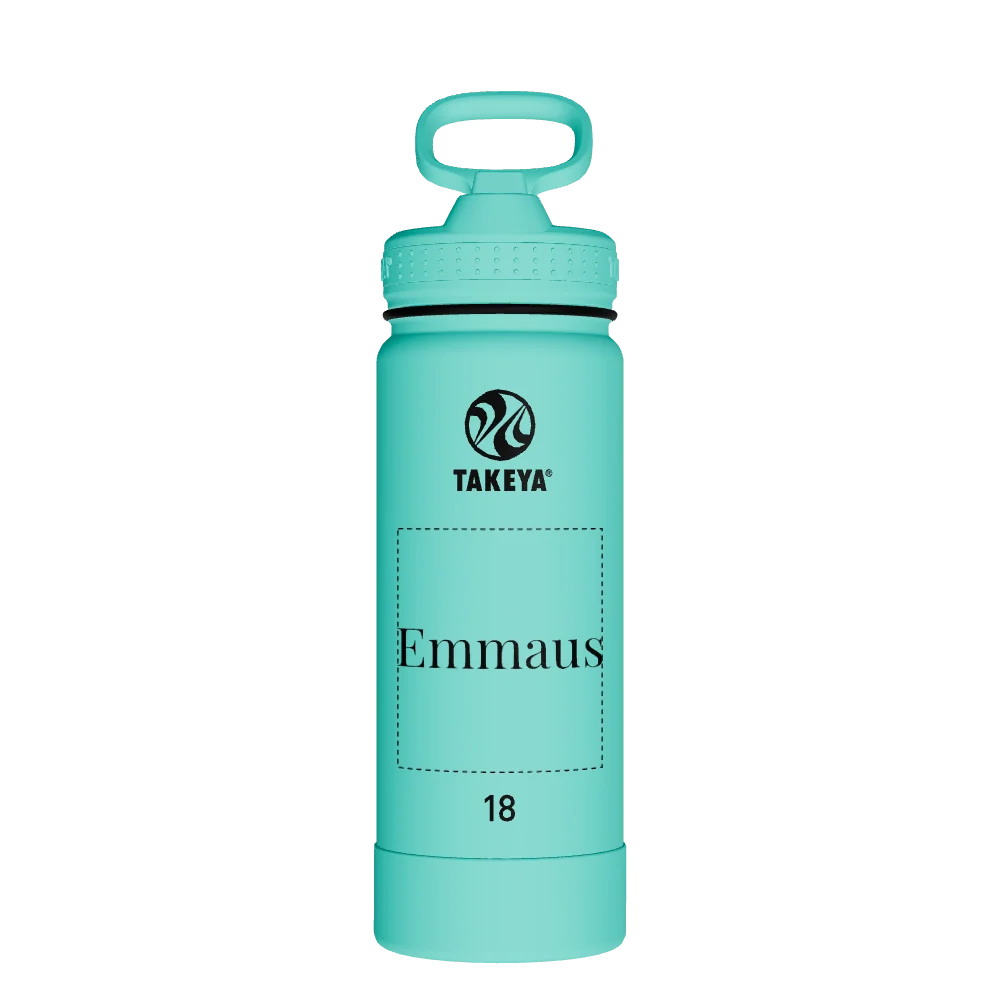 Takeya Actives Water Bottle With Straw Lid - 18oz Teal - Model 51203-TAKEYA-ACTIVES-WATER-BOTTLE-WITH-STRAW-LID-CUSTOMIZED-66-18OZ-TEAL