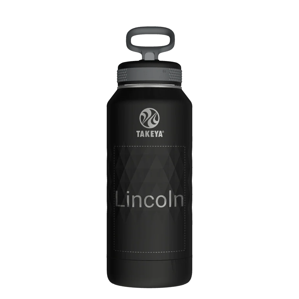 Takeya Sport Water Bottle - 32oz Obsidian Straw - Model 51339-TAKEYA-SPORT-WATER-BOTTLE-CUSTOMIZED-302-32OZ-OBSIDIAN-STRAW