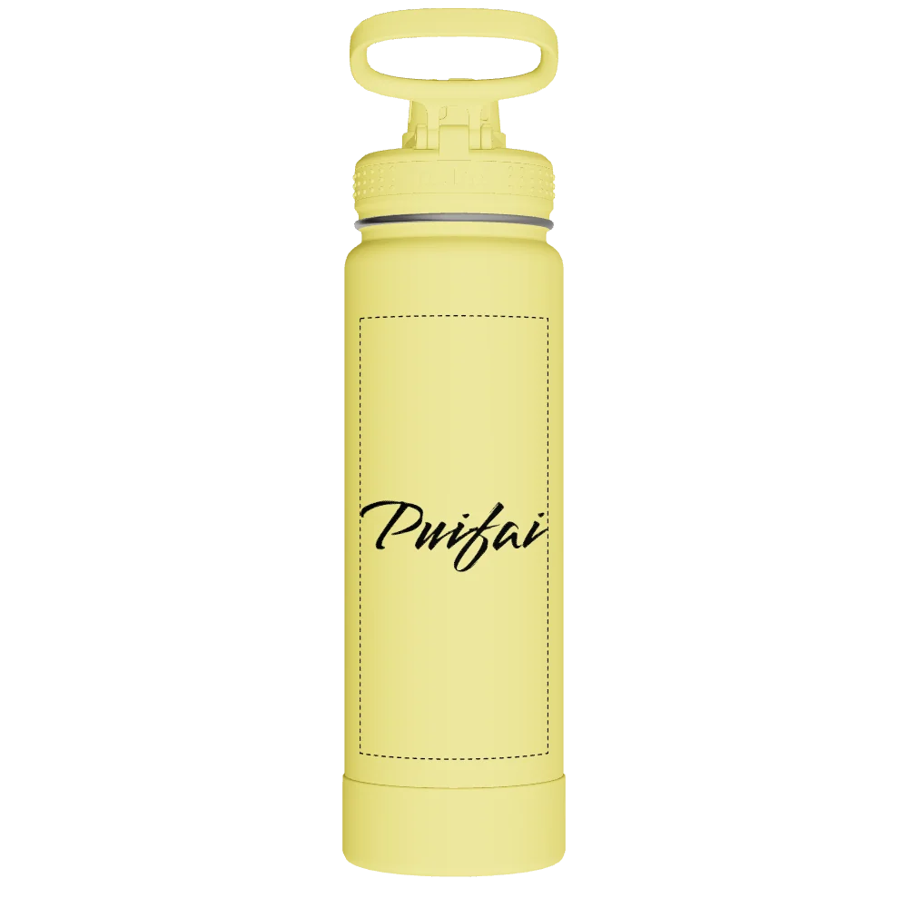 Takeya Actives Water Bottle With Spout Lid - 24oz Canary - Model 51187-TAKEYA-ACTIVES-WATER-BOTTLE-WITH-SPOUT-LID-CUSTOMIZED-168-24OZ-CANARY