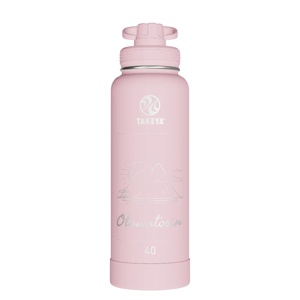 Takeya Actives Water Bottle With Spout Lid - 40oz Blush