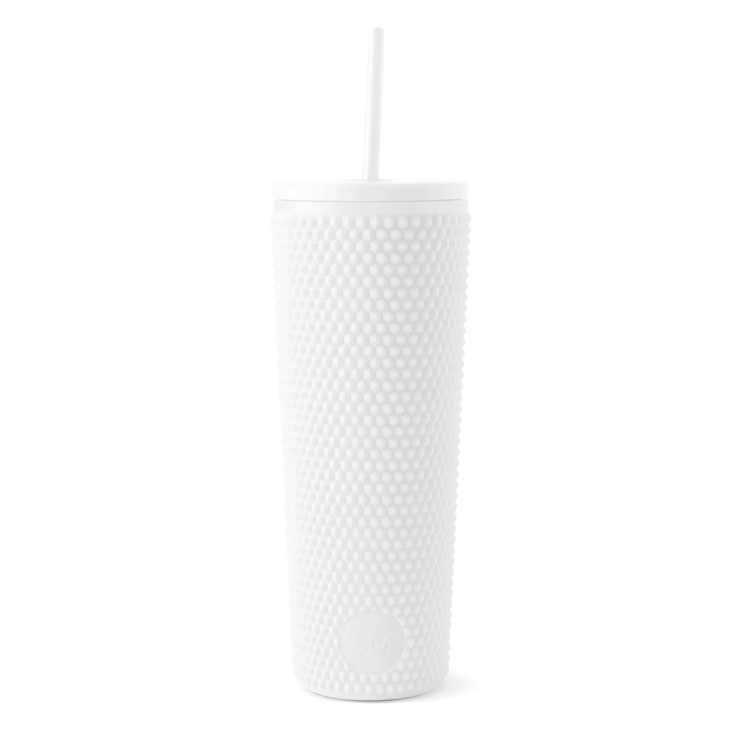 Simple Modern Textured Plastic Classic Tumbler with Straw Lid - 24oz Winter White